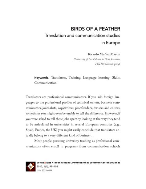 birds of a feather translation.